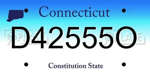 D42555O Connecticut License Plate
