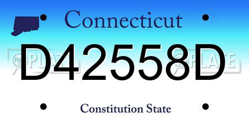 D42558D Connecticut License Plate