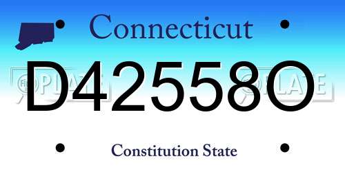 D42558O Connecticut License Plate