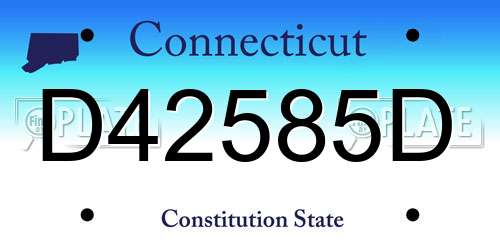 D42585D Connecticut License Plate