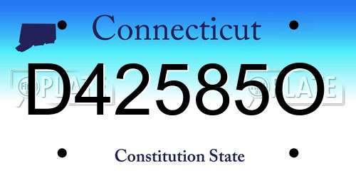 D42585O Connecticut License Plate