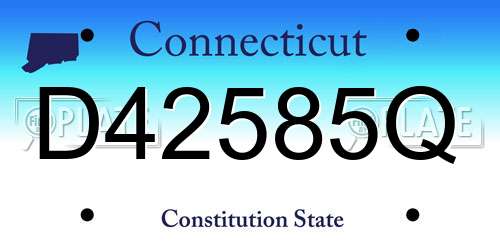 D42585Q Connecticut License Plate