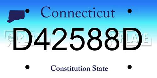 D42588D Connecticut License Plate