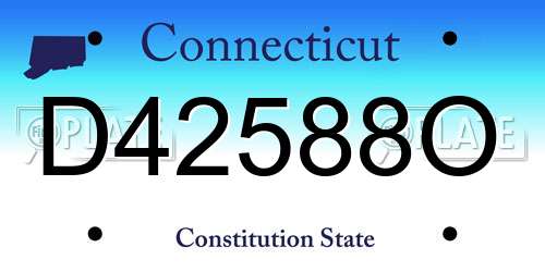 D42588O Connecticut License Plate