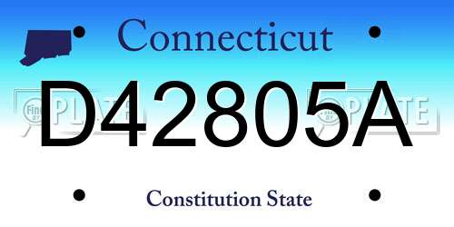 D42805A Connecticut License Plate