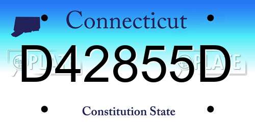 D42855D Connecticut License Plate