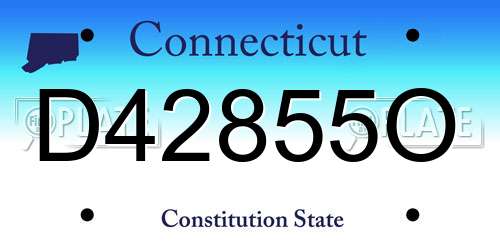 D42855O Connecticut License Plate