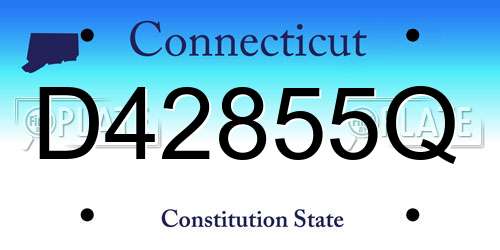 D42855Q Connecticut License Plate