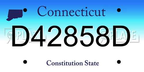 D42858D Connecticut License Plate
