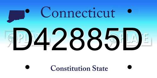 D42885D Connecticut License Plate