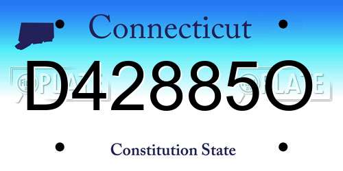 D42885O Connecticut License Plate