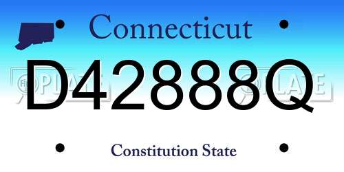 D42888Q Connecticut License Plate