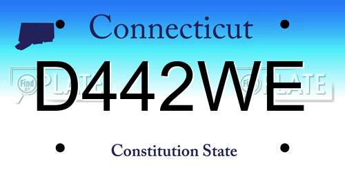 D442WE Connecticut License Plate