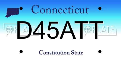 D45ATT Connecticut License Plate