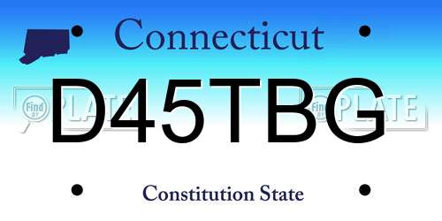 D45TBG Connecticut License Plate