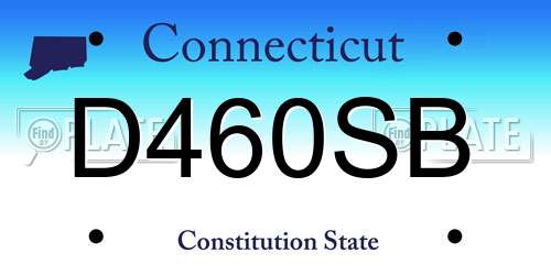 D460SB Connecticut License Plate