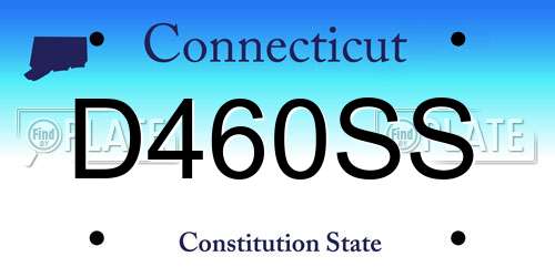 D460SS Connecticut License Plate