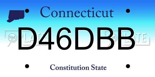 D46DBB Connecticut License Plate