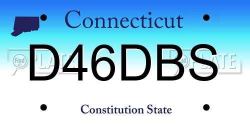 D46DBS Connecticut License Plate