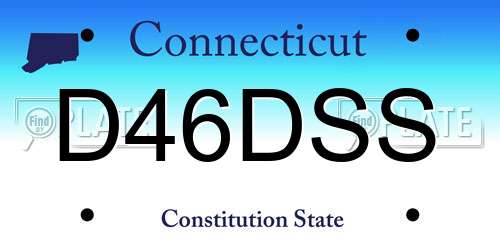 D46DSS Connecticut License Plate