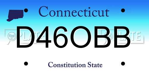 D46OBB Connecticut License Plate