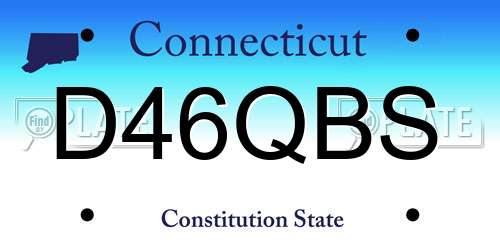 D46QBS Connecticut License Plate