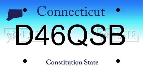 D46QSB Connecticut License Plate