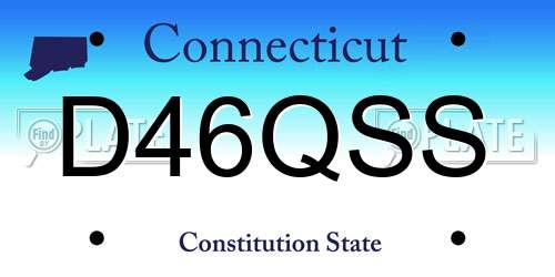 D46QSS Connecticut License Plate