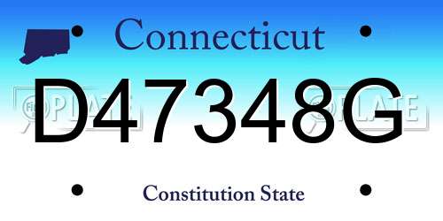 D47348G Connecticut License Plate