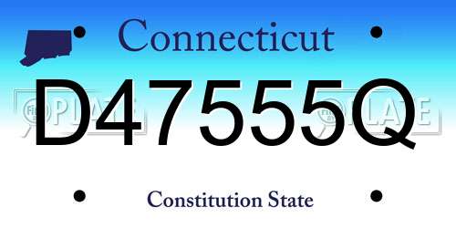 D47555Q Connecticut License Plate