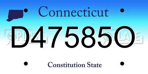 D47585O Connecticut License Plate