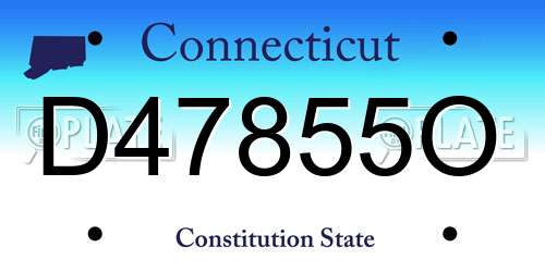 D47855O Connecticut License Plate