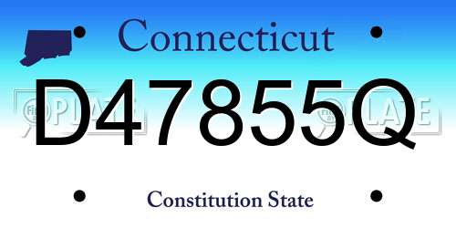 D47855Q Connecticut License Plate