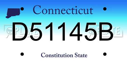 D51145B Connecticut License Plate