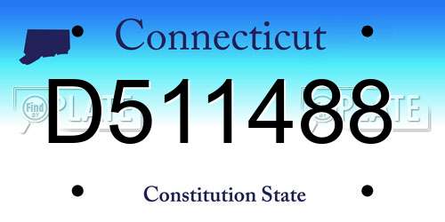 D511488 Connecticut License Plate