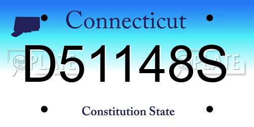 D51148S Connecticut License Plate