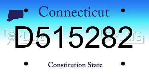 D515282 Connecticut License Plate