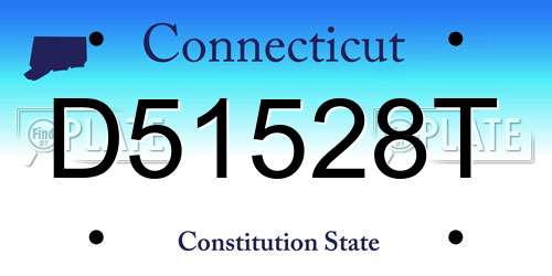 D51528T Connecticut License Plate