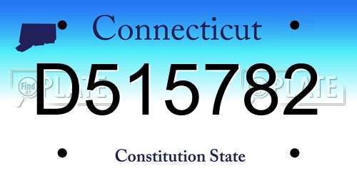 D515782 Connecticut License Plate