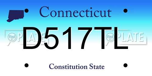 D517TL Connecticut License Plate
