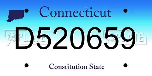 D520659 Connecticut License Plate