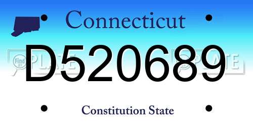 D520689 Connecticut License Plate
