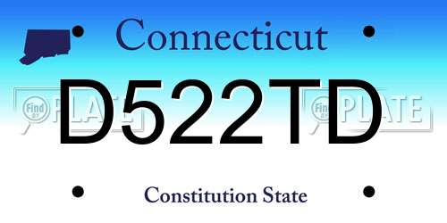 D522TD Connecticut License Plate