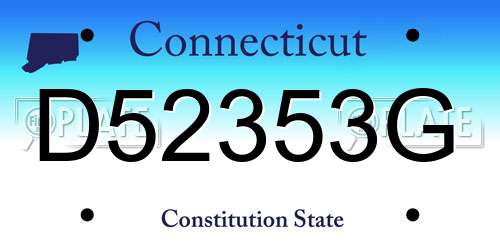 D52353G Connecticut License Plate