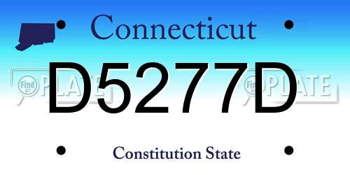 D5277D Connecticut License Plate