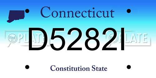 D5282I Connecticut License Plate