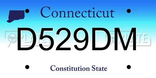 D529DM Connecticut License Plate