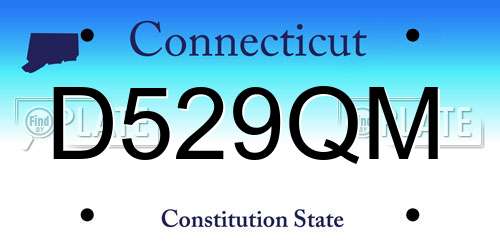D529QM Connecticut License Plate
