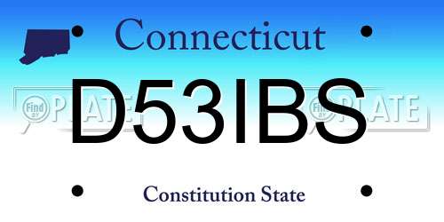 D53IBS Connecticut License Plate