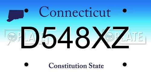 D548XZ Connecticut License Plate